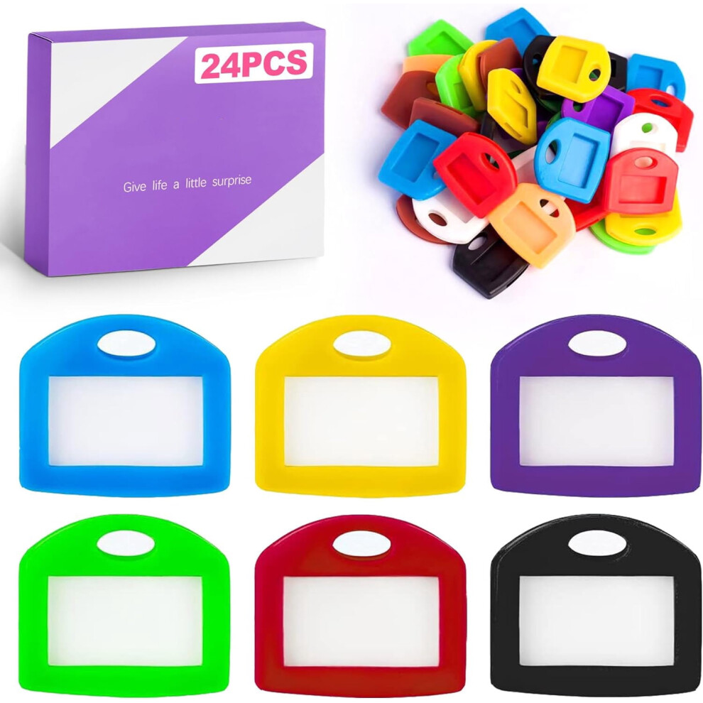 Silicone Key Labels Tags - Multi-Colored Key Identifiers Markers With Write-On Labels & Rings For Key Organization 9165521458301