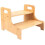Escada de madeira com 2 degraus para cama, ideal para crianças e idosos. 3