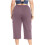 Γυναικείο Capri Plus Size, Μοντέρνο Μονόχρωμο Παντελόνι με Λάστιχο και Τσέπες στη Μέση, 6