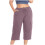 Γυναικείο Capri Plus Size, Μοντέρνο Μονόχρωμο Παντελόνι με Λάστιχο και Τσέπες στη Μέση, 3