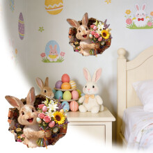 Easter Bunny Stickers DIY Decor Kit 24 Pieces