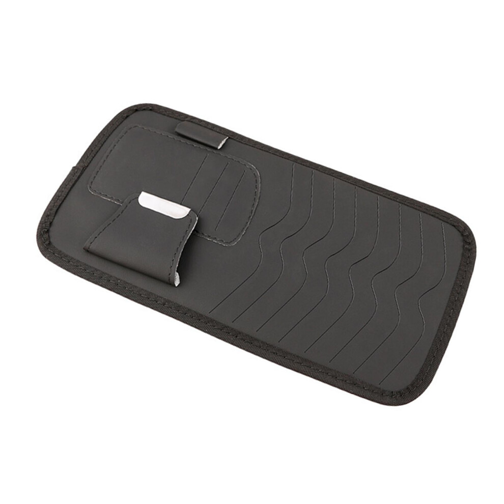 Car Visor Cd Case Organizer 11.8X6.3inch Lightweight Multipurpose Pu Leather Black 9405492780835