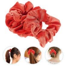 OUNONA - Pacote com 4 Elásticos de Cabelo de Veludo para Mulheres, Prendedores de Rabo de Cavalo Coloridos, Macios e Ideais para Uso Diário