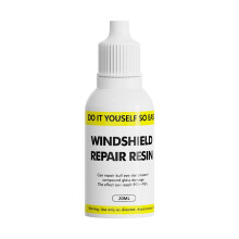 Kit de reparación de parabrisas de 20 ml, herramienta para reparación de cristales, líquido reparador de cristales agrietados, plástico, blanco.