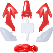 Kit de para-lamas CRF50Body compatível com XR50XR50CRF50SDG SSR Pit Dirt Motor Trail Bike, preto com carenagem de plástico Bolt Work (vermelho)