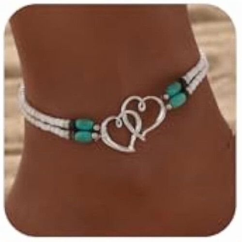 Conjunto de tornozeleiras boho banhadas a ouro para mulheres com conchas e