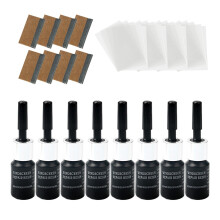 Kit para reparar grietas en parabrisas, solución líquida nano para cristales de automóviles, juego de 8 piezas de 16 ml para una mayor duración.