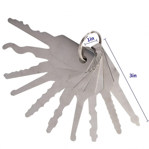 10pcs Universal Car Auto Lock Out Emergency Kit Door Open Tool Keys 1