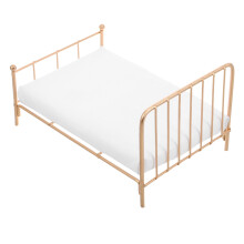 Mobili in miniatura per casa delle bambole Scala 1/12 Mini letto per bambole con struttura in metallo e materasso per decorazioni e accessori per la