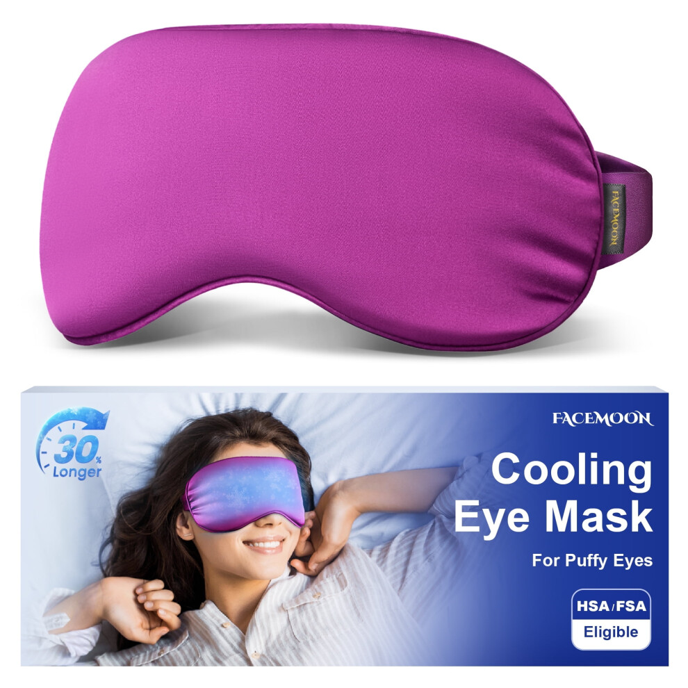Dark/Purple Cooling Eye Mask For Puffy Eyes & Migraines Â Fsa/Hsa Eligible, Reusable Gel Sleep Mask, Cold Compress For Circles (Purple)