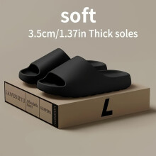 Pehmeät sandaalit - Preppy-tyyliset unisex-slip-on-kengät, liukumattomat EVA-muovit, mukavuutta kaikkiin vuodenaikoihin, yksivärinen