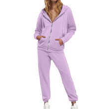 Women's 2-Piece Fall Lounge Set: Long Sleeve Hoodie & High-Waist Trousers, Casual Sportswear Outfit