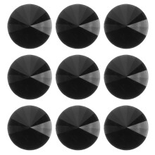 50 stuks zwarte acryl strass knopen, facetgeslepen zwarte knopen, ronde kristallen naaiknopen voor kleding, knutselwerk en doe-het-zelf projecten, 15