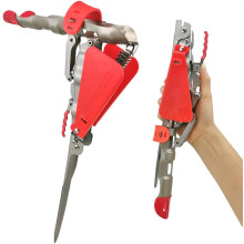 Support de canne à pêche automatique à double ressort, support de canne en acier inoxydable, sensibilité réglable et porte-cannes pliable