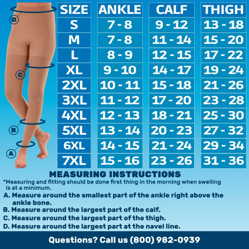 Leggings Comhbhrúite le haghaidh Féitheacha Ataithe 20-30mmHg - Béis, An-Mhór 2