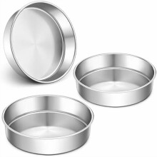 Edelstahl-Kuchenform-Set, 23 cm rund, 3-teilig