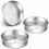 Conjunto de 3 formas redondas de aço inoxidável para bolo, 23 cm (9 polegadas) 1