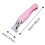 Pegador de tigela em aço inoxidável rosa de 18 cm (7,1 polegadas) 2