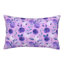 Cásanna Pillow Prionta Violet Cásanna Pillow Queen Cadáis, 20"x30", Bog agus In-análaithe
