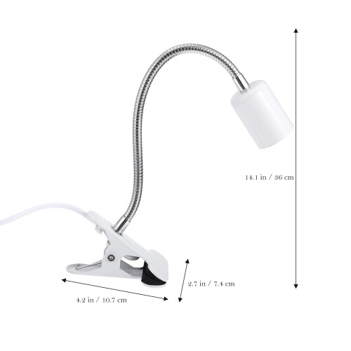 Witte LED-klemlamp, verstelbare bureaulamp 1