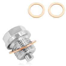 M16 x 1.5 Magnetic Oil Drain Plug 304 Stainless Steel with Copper Washer for Subaru Toyota Mini
