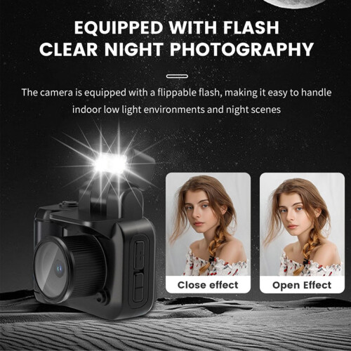 CDD Micro Digital Camera 32GB, 1.44in, 1080P Black 2