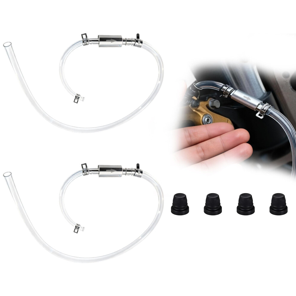 Brake Bleeder Kit 2Pcs Oneway Valve Hose For One Man Brake Bleeding Car Motorcycle Hydraulic Clutch 9169991200200