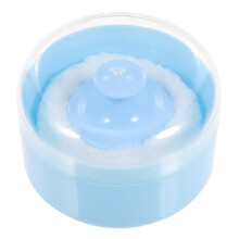 Powder Puff Container with Washable Reusable Fluffy Puff for Body and Face, OneHanded Operation