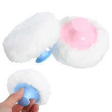 Soft Baby Powder Puff with Handle for Newborns and Toddlers, 4pcs Lightweight Summer Set Blue Pink