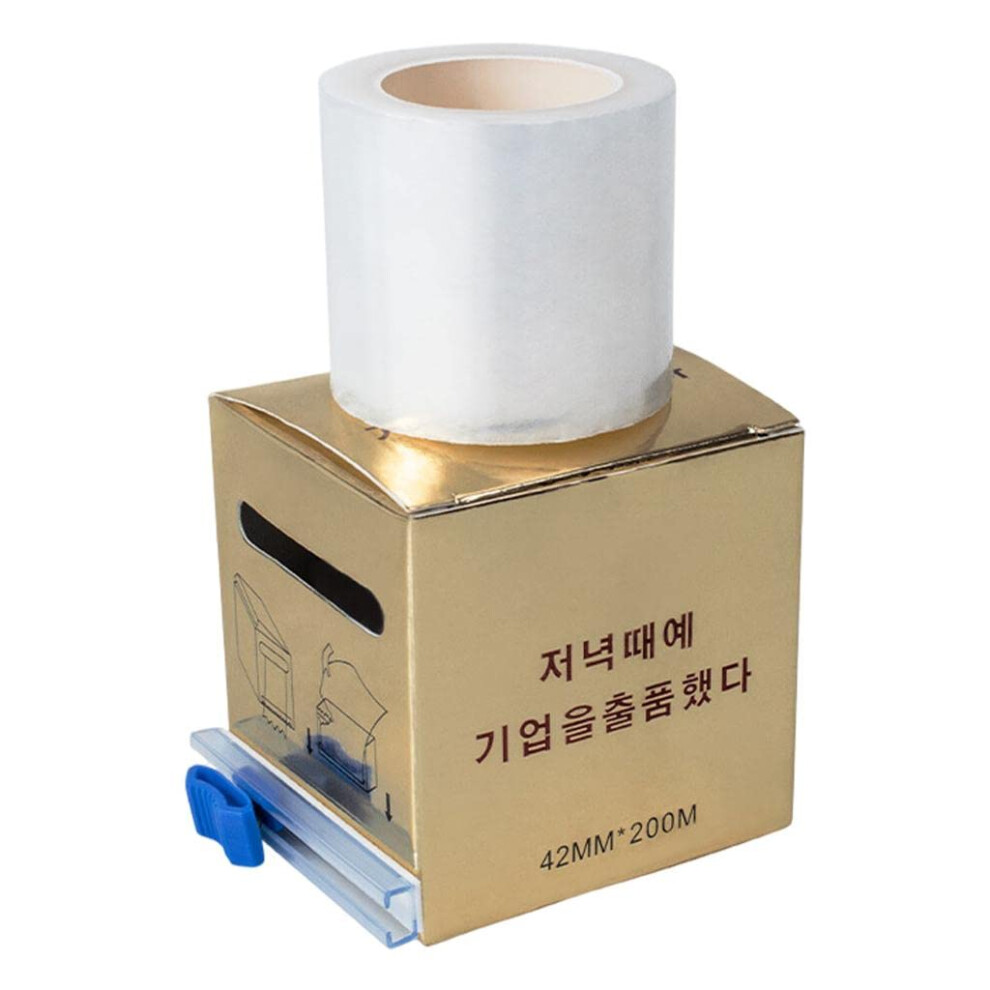 Light Tattoo Wrap Film 200M Transparent Barrier Roll With Dispenser For Eyebrow And Body Tattoos