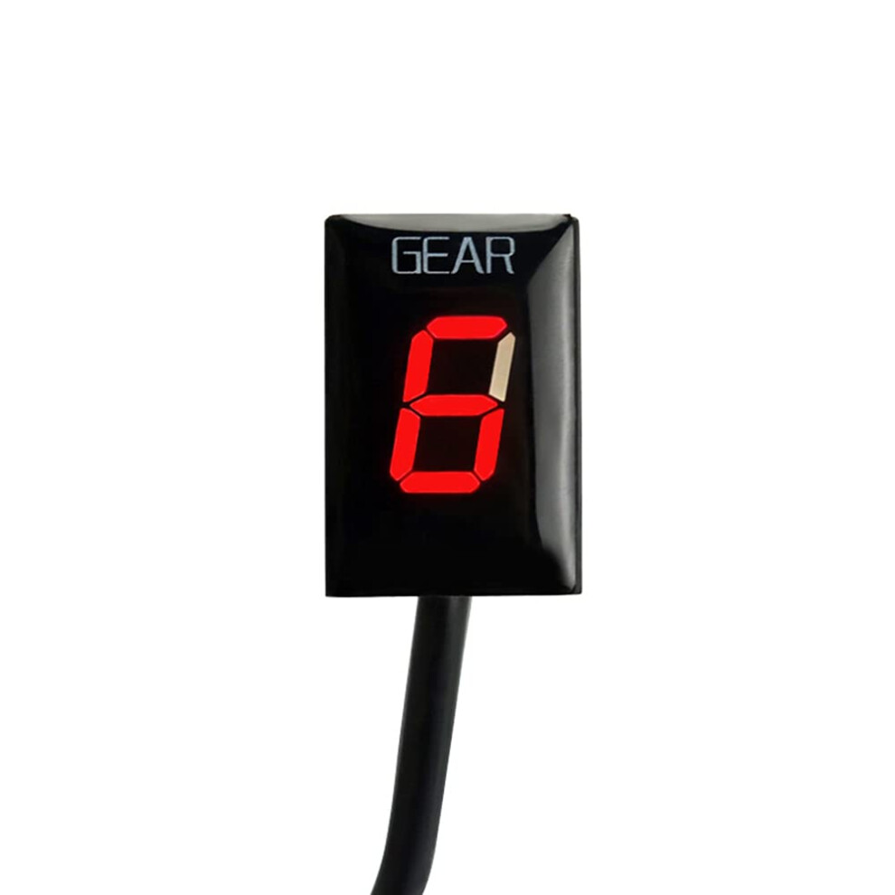 Motorcycle Gear Indicator 6 Speed Led Display, Plug And Play Gear Shift Indicator For Yamaha, Red 9771547179788