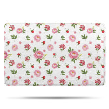 Tapis de bain Pioneer Flower à motif floral, tapis antidérapant en microfibre avec envers en caoutchouc, doux, pour baignoire/douche, 51 x 81 cm