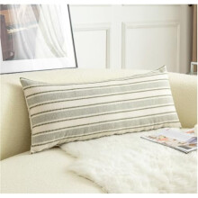 Fodera per cuscino lombare in stile boho, verde oliva, 14x36 pollici.