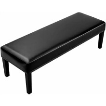 Banküberzug aus Kunstleder – Wasserdichter, staubdichter Stretch-Überzug für Schlafzimmer/Küche/Hotel (PU Schwarz)