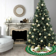 PRETXORVE Weihnachtsbaumdecke, Weihnachtsschneeflocken-Baumdecke, Weihnachtsbaumschürze, Szenendekoration