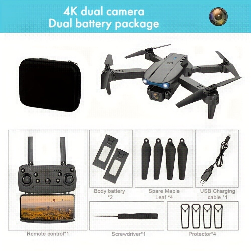 E99 K3 Dual Camera Quadcopter With 2 Batteries 9450273220543
