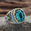 Herrenring aus blauer Strasslegierung – 7 Größen 5