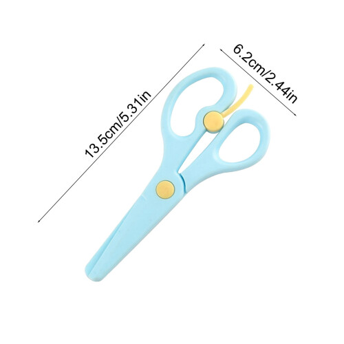 Plastic Safety Scissors Rounded Tip 5.3 Inch Multicolor 2