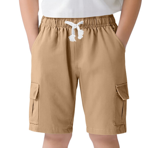 Kinder-Cargoshorts mit elastischem Bund aus Baumwollmischgewebe