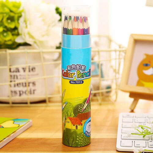 Piaybook Back To School Supplies Στυλό Μολύβι Παιδικό με Ξύστρα Βαρέλι Χρωματιστό Πινέλο Σχέδιο