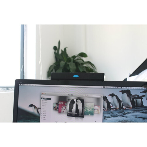 Bară de sunet USB cu sunet surround la 360, neagră 2
