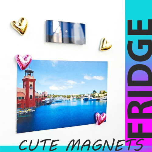 Refrigerator Magnets Pink Love Heart Set 12PCS 1