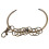 Chaveiro retrô grande em metal com 10 argolas (bronze) 2