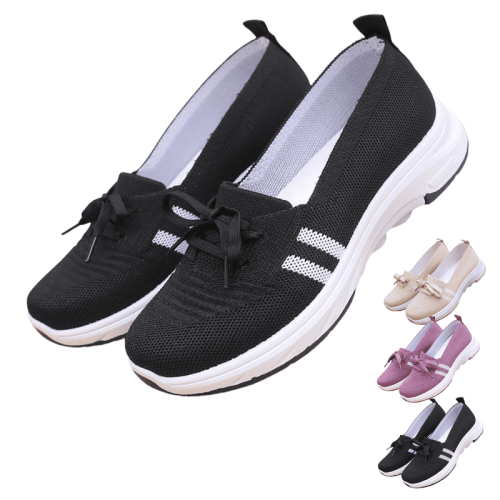 Γυναικεία πλεκτά παπούτσια πεζοπορίας με slip-on – Ελαφριά, αντιολισθητικά, με