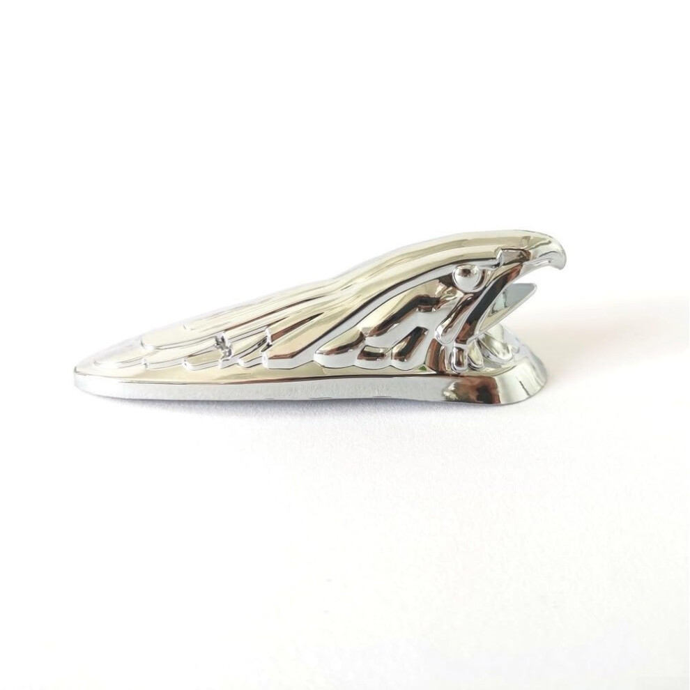 Motorcycle Fender Ornament With Eagle Head Design, Chrome Emblem For Universal Front Mudguard 9771547179887