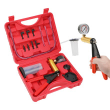 2 in 1 Brake Bleeder Kit with Hand Vacuum Pump, Gauge and Adapters for Car, Truck, Motorcycle
