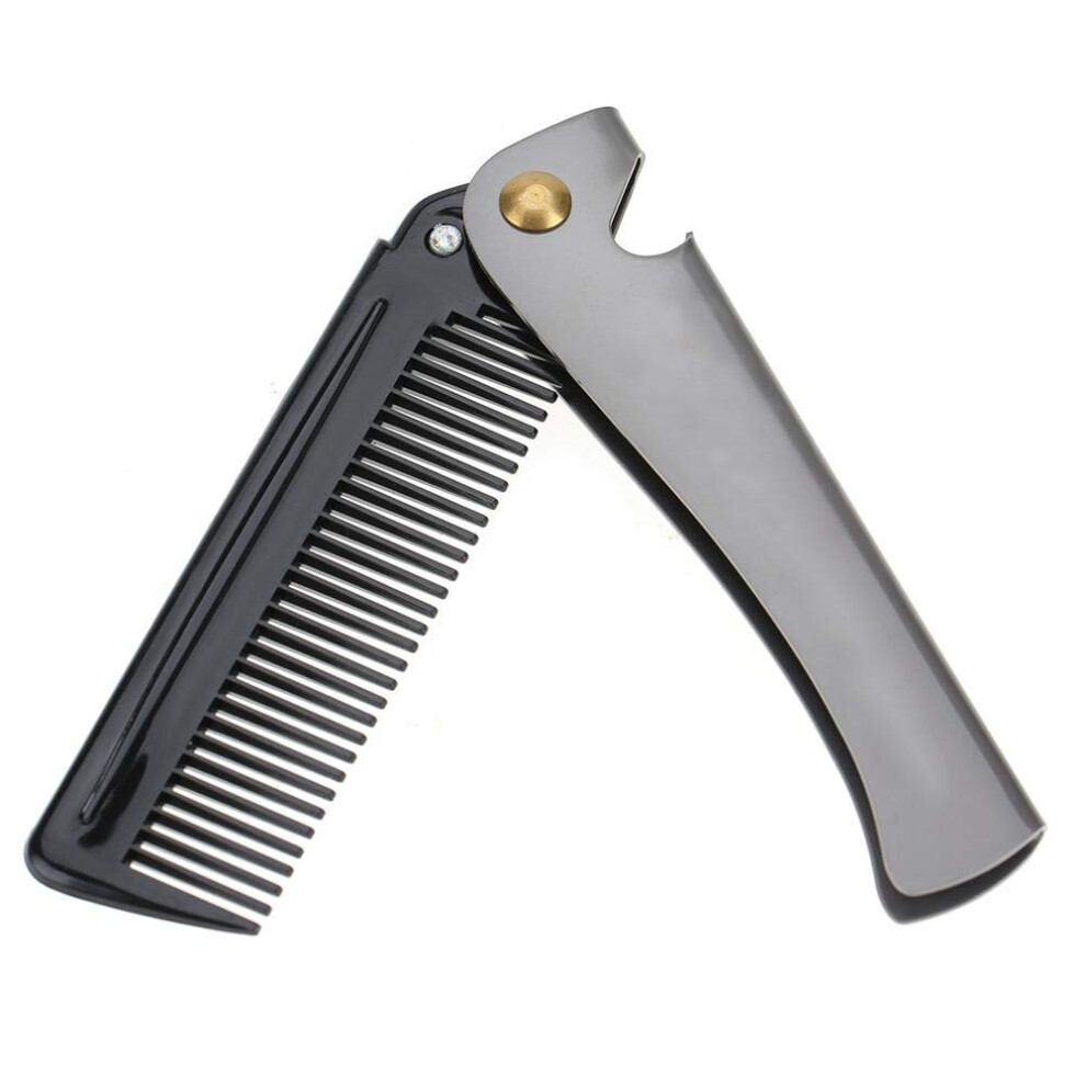 Unisex Beard Comb For Men Foldable Pocket Design With Smooth Edge Finish And Travelfriendly Size