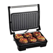 Portable Panini Grill 6-Slice 850W 27x22x9cm Black