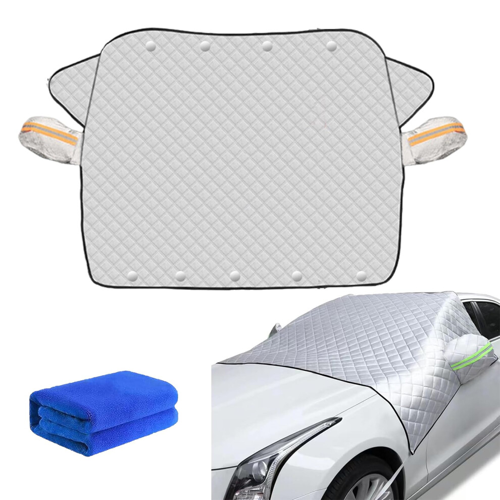 4Layer Magnetic Windshield Snow Cover For Cars With Side Window And Mirror Protection 9771547180043