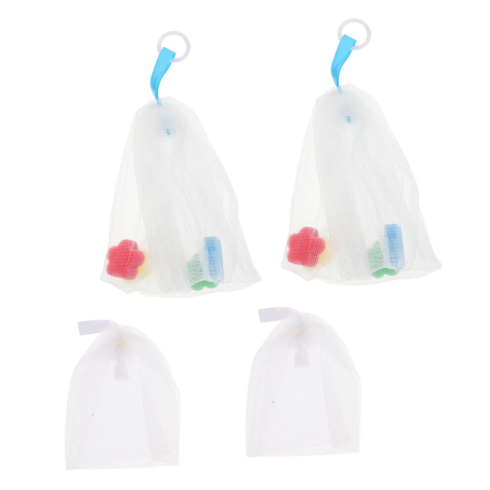 4pcs Soap Saver Bags with Rich Lather and Gentle Exfoliation for Shower and Handmade Soaps